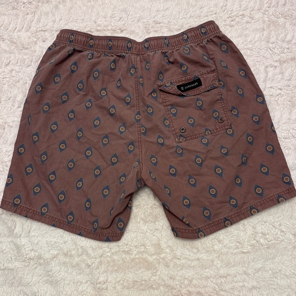 Zanerobe Vintage Retro inspired Print Board Shorts Size 34 6 inch inseam - Picture 2 of 7
